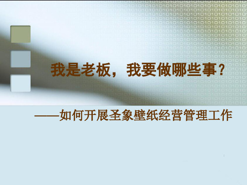 我是老板,我要做