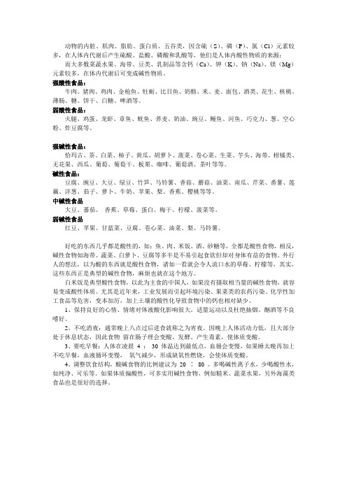 酸性食物