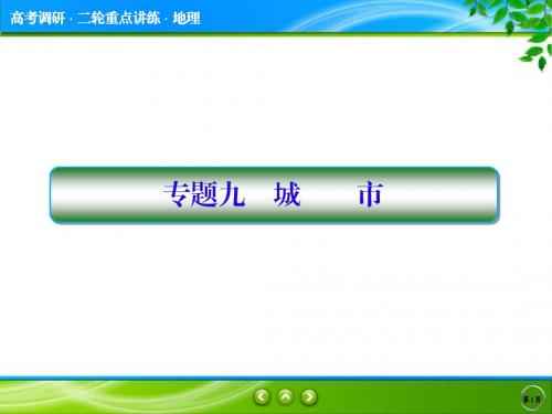 2018届高考地理二轮专题复习课件：核心专题探究2-9城市(60张)