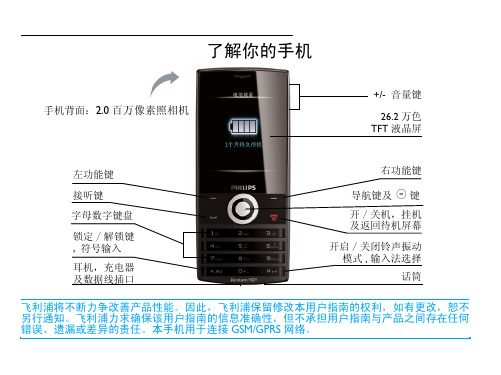 飞利浦 X501手机 说明书