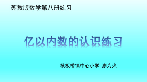 亿以内数的认识(练习二)