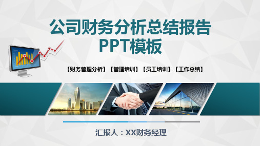 公司财务分析总结报告动态PPT模板(图文)