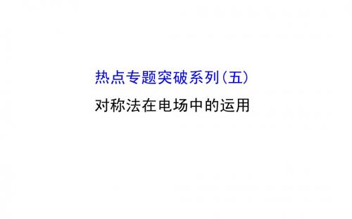 2016版《全程复习方略》高考物理(全国通用)总复习配套课件(五) 对称法在电场中的运用