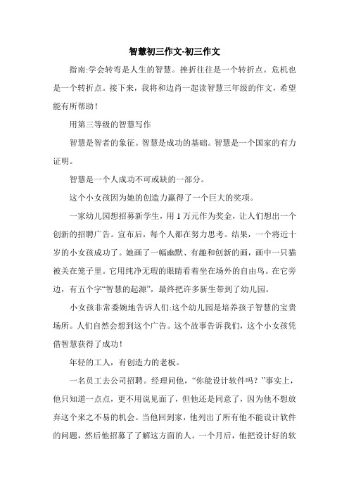 智慧初三作文-初三作文.doc