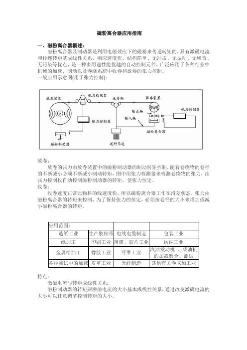 磁粉离合器应用指南