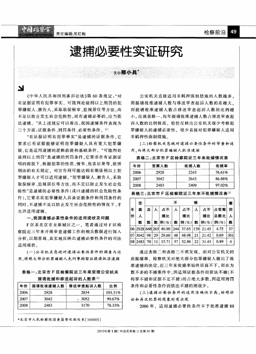 逮捕必要性实证研究