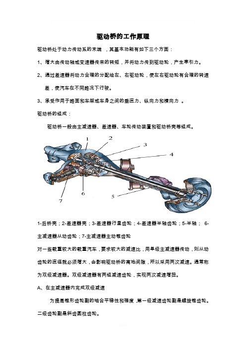 驱动桥的工作原理