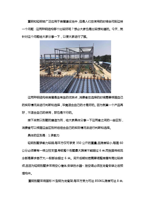 轻钢和重刚哪种好