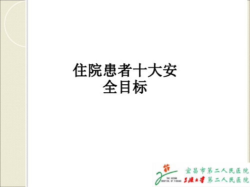住院患者十大安全目标ppt课件