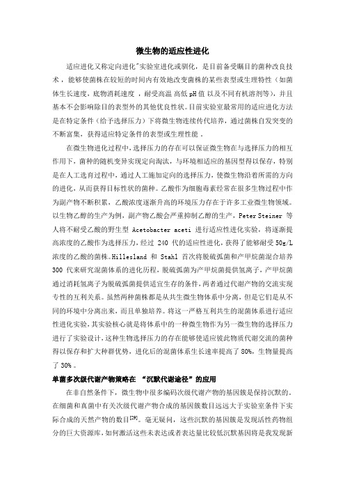 微生物的适应性进化