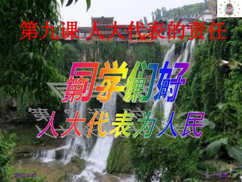 3.9.2 人大代表为人民 课件(人民版九年级全册)
