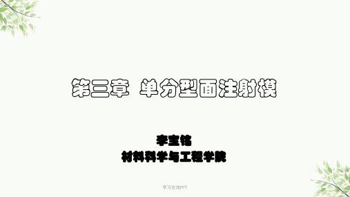 单分型面注射模课件