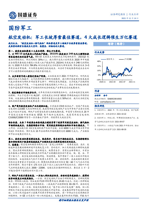 国防军工：航空发动机：军工长坡厚雪最佳赛道，4大成长逻辑催生万亿赛道