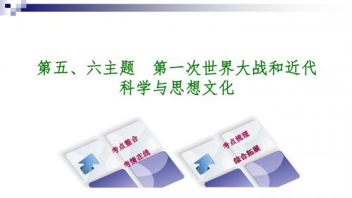 中考历史复习教材梳理第五部分世界近代史第五、六主题第一次世界大战和近代科学与思想文化课件