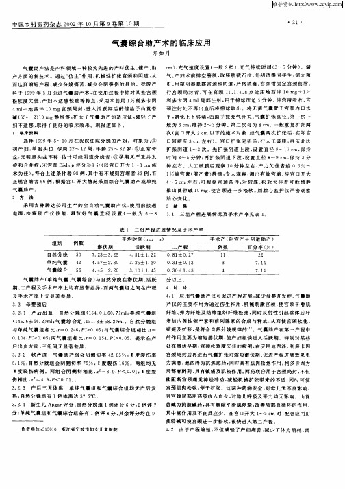 气囊综合助产术的临床应用