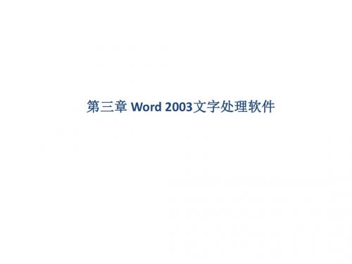 word2003课件