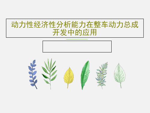 动力性经济性分析能力在整车动力总成开发中的应用共74页