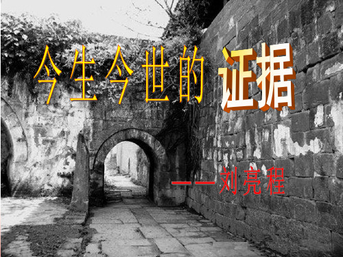 《今生今世的证据》课件