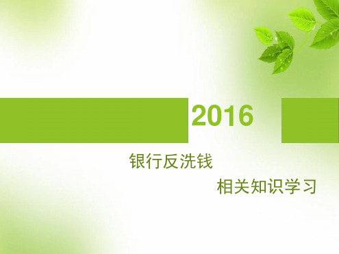 银行反洗钱知识