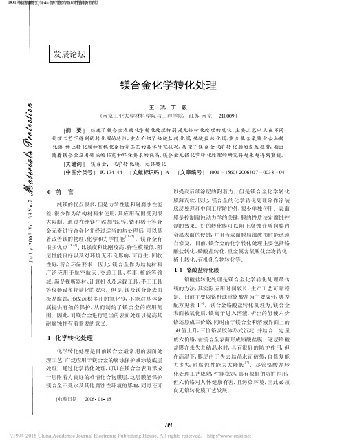 镁合金化学转化处理_王洁