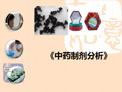 中药制剂分析说课