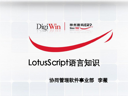 LotusScript语言知识