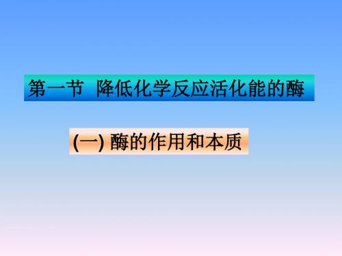 5.1.1 酶的作用与本质