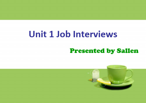[英语学习]English-job interviews