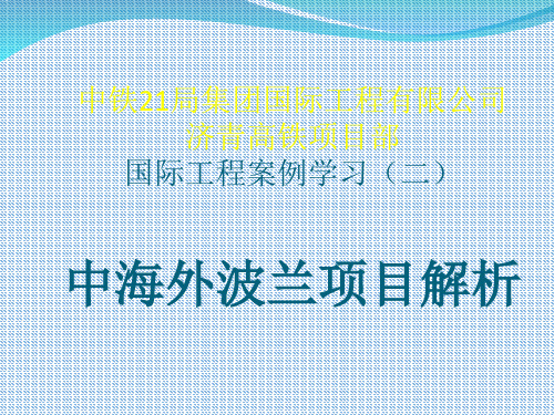 中海外波兰项目解析