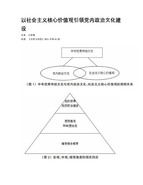 以社会主义核心价值观引领党内政治文化建设
