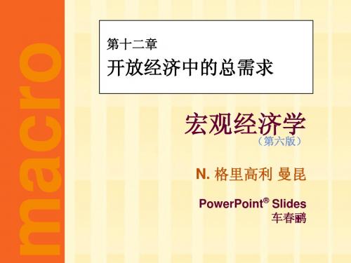 第十二章：开放经济中的总需求1