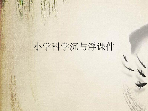 小学科学沉与浮课件