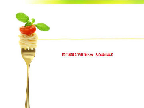 四年级语文下册习作三：大自然的启示