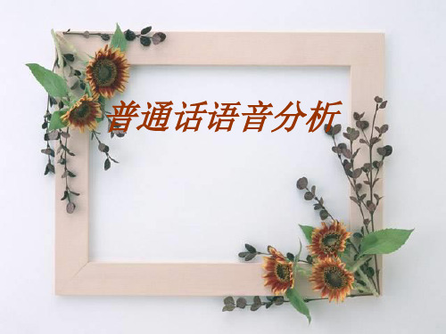 普通话语音分析(1)