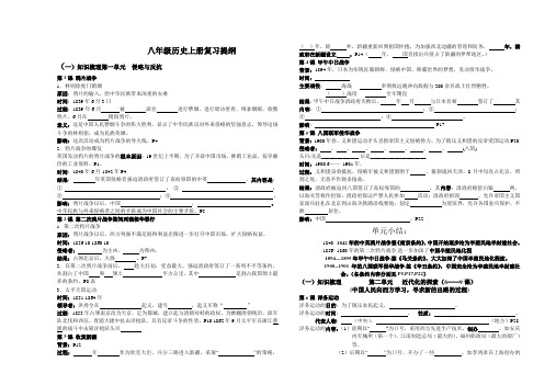 人教版八上历史提纲