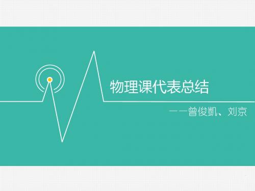 曾俊凯、刘京物理课代表总结