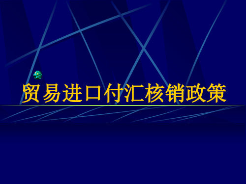 进口付汇核销业务18页PPT