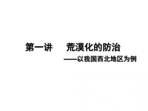 高三一轮复习荒漠化的防治 (2)