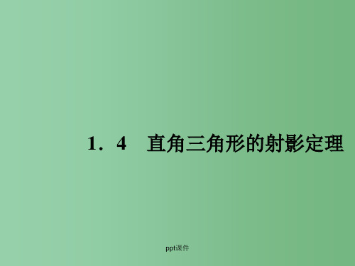 高中数学 1.4直角三角形的射影定理 新人教A版选修4-1
