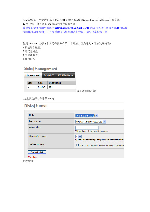 使用FreeNAS搭建网络存储服务器