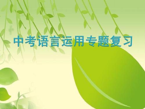中考语言运用专题复习.ppt