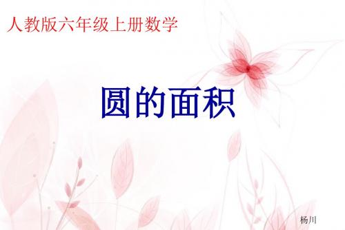 圆的面积 ppt课件