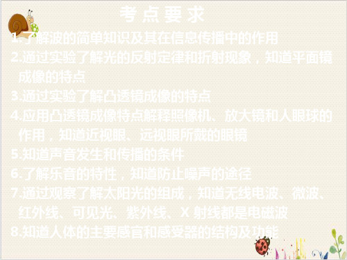 中考科学复习专题四光和声PPT.