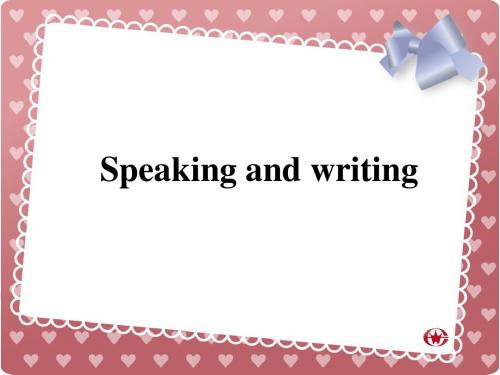 新人教必修二 Unit 2 The Olympic Games-Speaking and writing[课件]