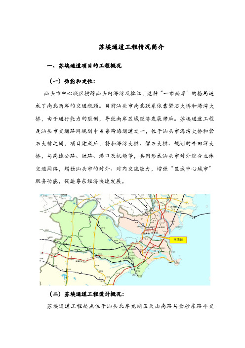 苏埃通道工程进展情况简介