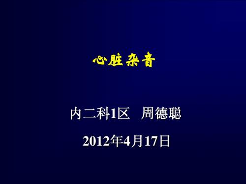 心脏杂音(4月17日)