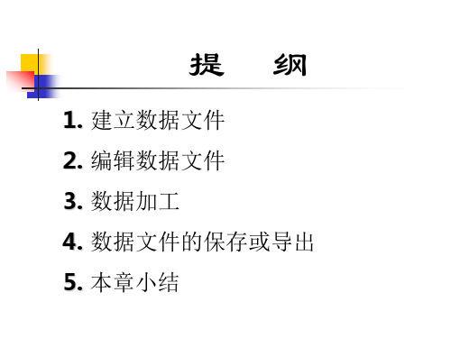 spss数据的基本操作