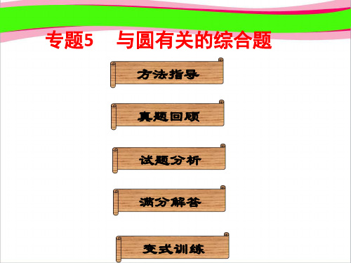 中考数学专题5《与圆有关的综合题》ppt冲刺复习课件