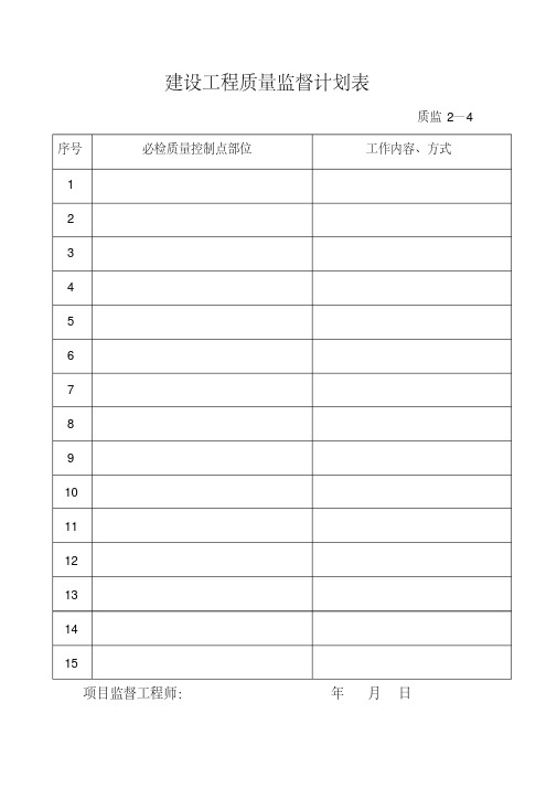 建设工程质量监督(竣工验收备案)