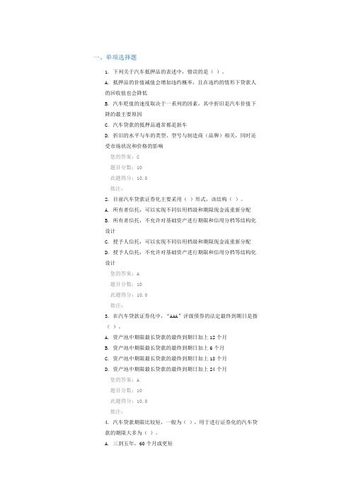 100分c15021汽车资产证券化一